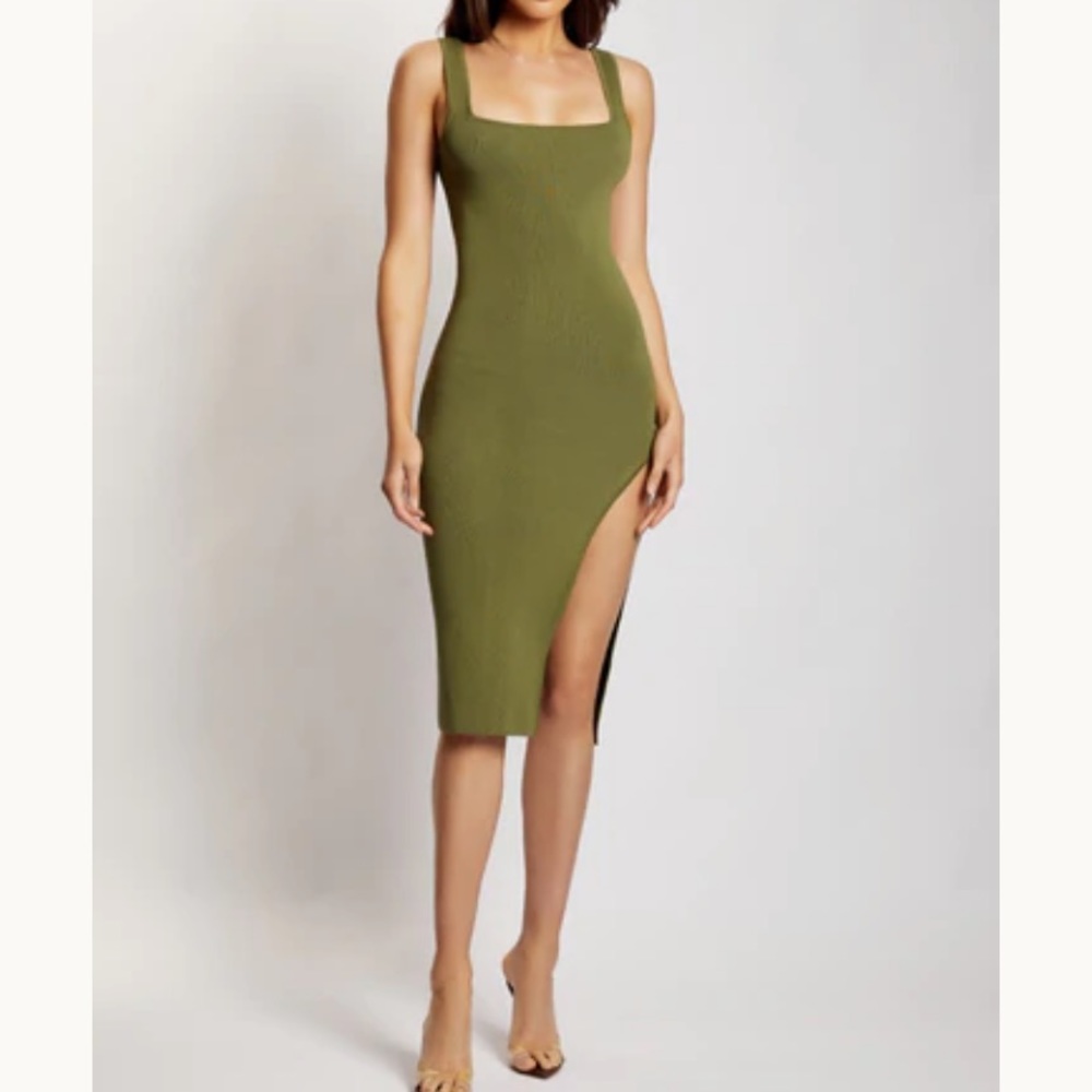 Meshki Jenna square neck bandage dress M